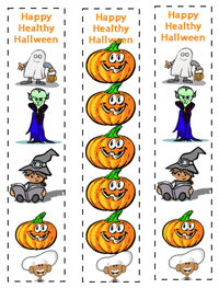 Halloween Bookmarks - Print Full Color or B&W to Color