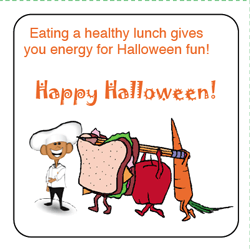 Healthy Halloween messages for kids.