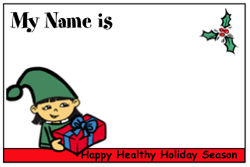 holiday name cards