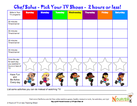 print screen time tv tracker chart for kids pdf