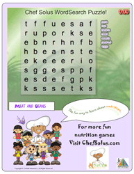 nutrition word search puzzles for kids