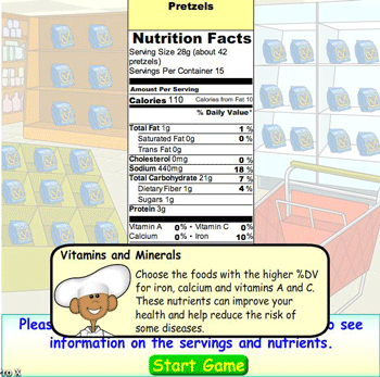 food label nutrition facts for kids
