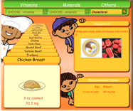Learning about nutrients with vitamin and mineral tool for kids