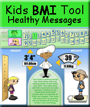 interactive BMI tool healthy messages for children 
